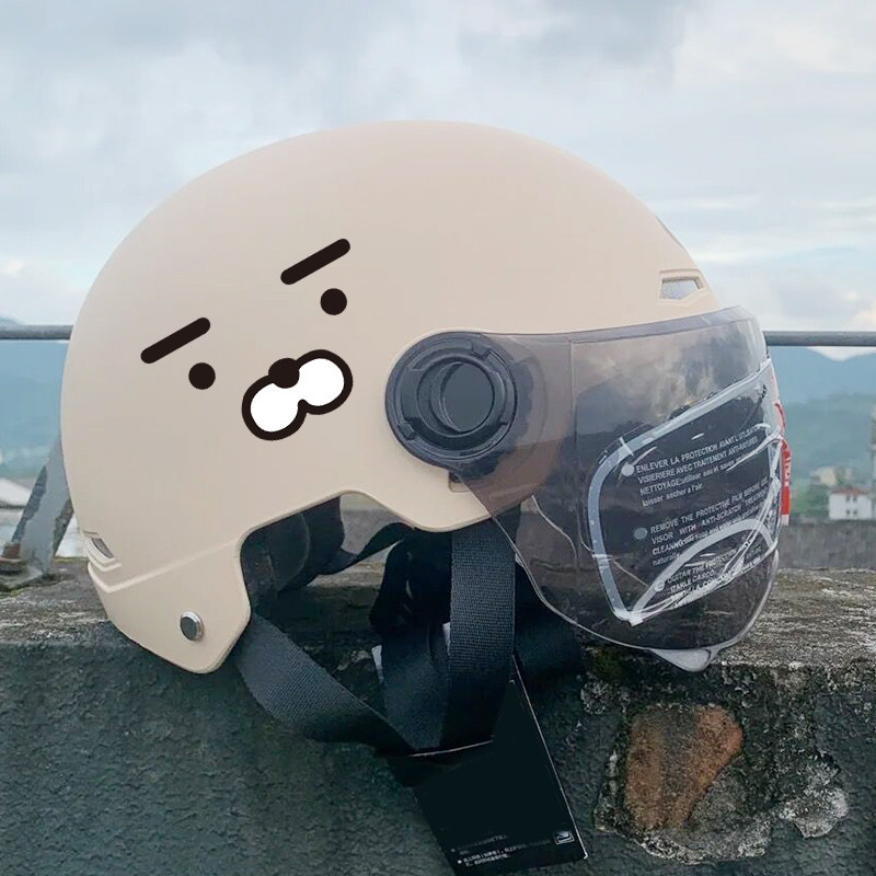 可爱笑脸表情小牛龟王电动车贴纸摩托摩托车车头汽车装饰贴