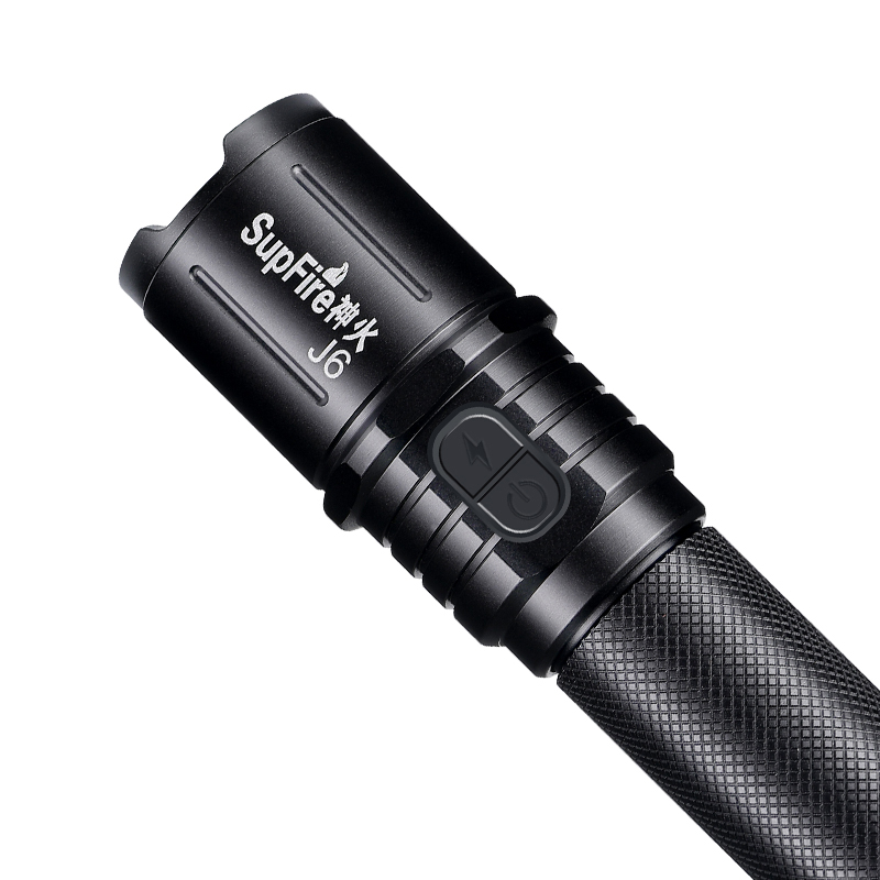 神火官方旗舰j6小型强光手电筒战术防身远射手电筒