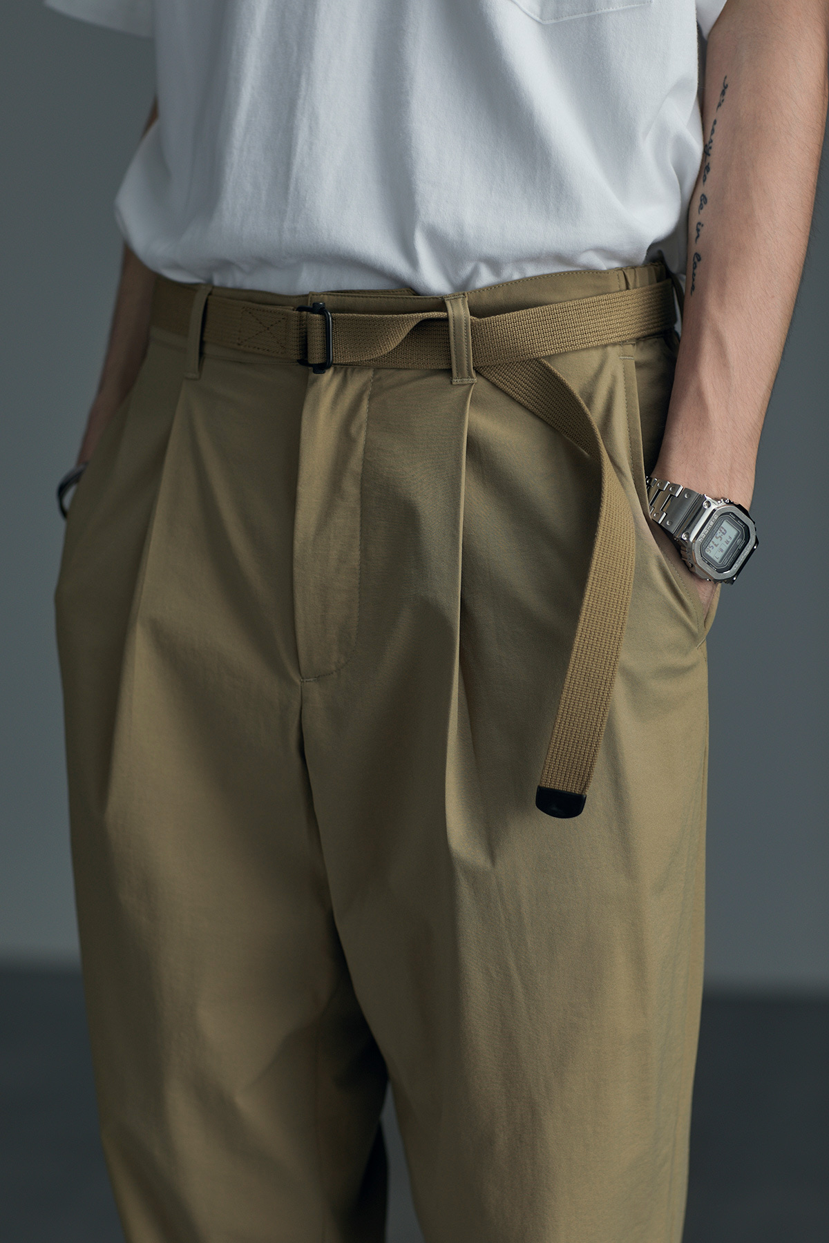 [HUMANIMAL 20AW]日本进口面料轻薄透气防水易打理休闲翻九分长裤