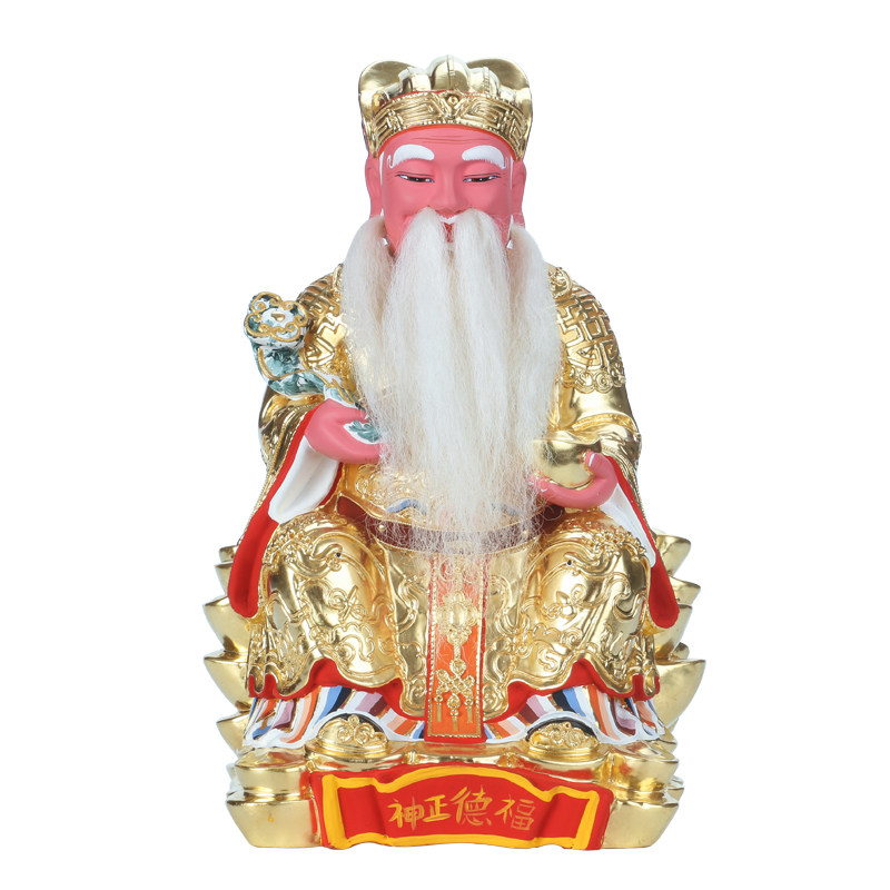 香樟神像佛堂伯公大伯正神福德供奉樟木土地摆件