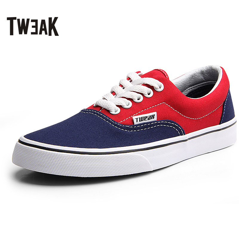 tweak特威克春秋季男女帆布休闲鞋 系带情侣鞋 低帮板鞋