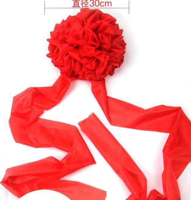 结婚新郎丝绸大红大红花花球开业剪彩用品婚庆拉花