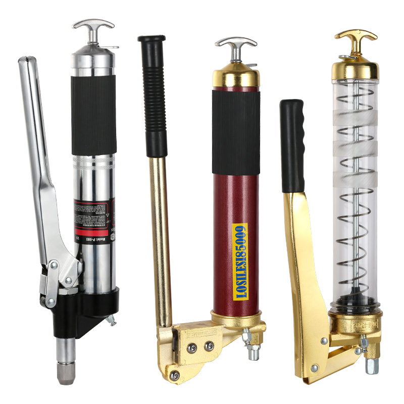 正齐高压手动黄油枪软管透明单压双压杆重型牛油枪自吸小型黄油抢