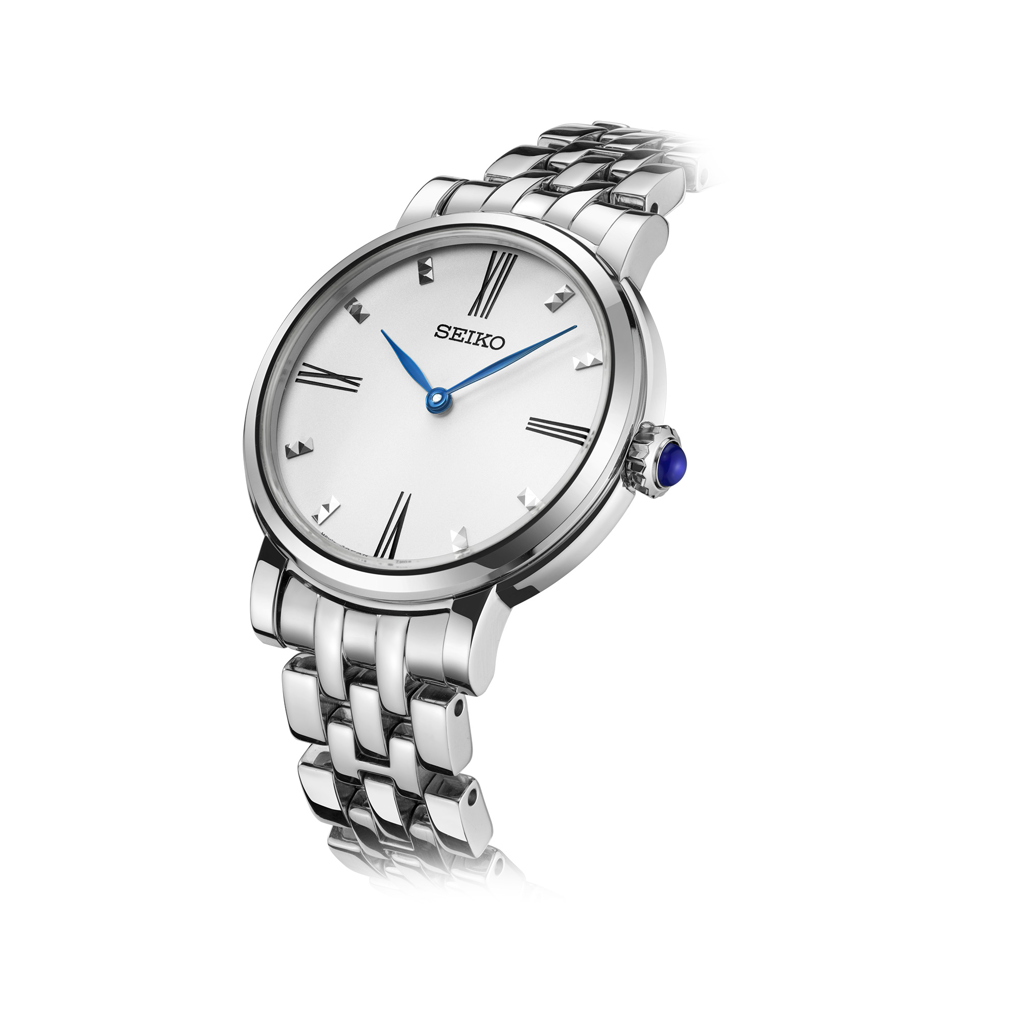 seiko精工手表女士日本简约时尚女表小蓝针防水石英表sfq817j1