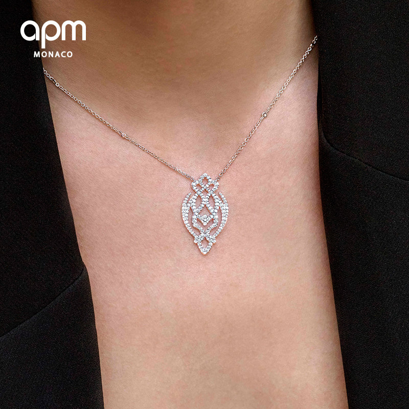 apmmonaco新品蔓藤花纹项链时尚饰品华丽设计镂空项链