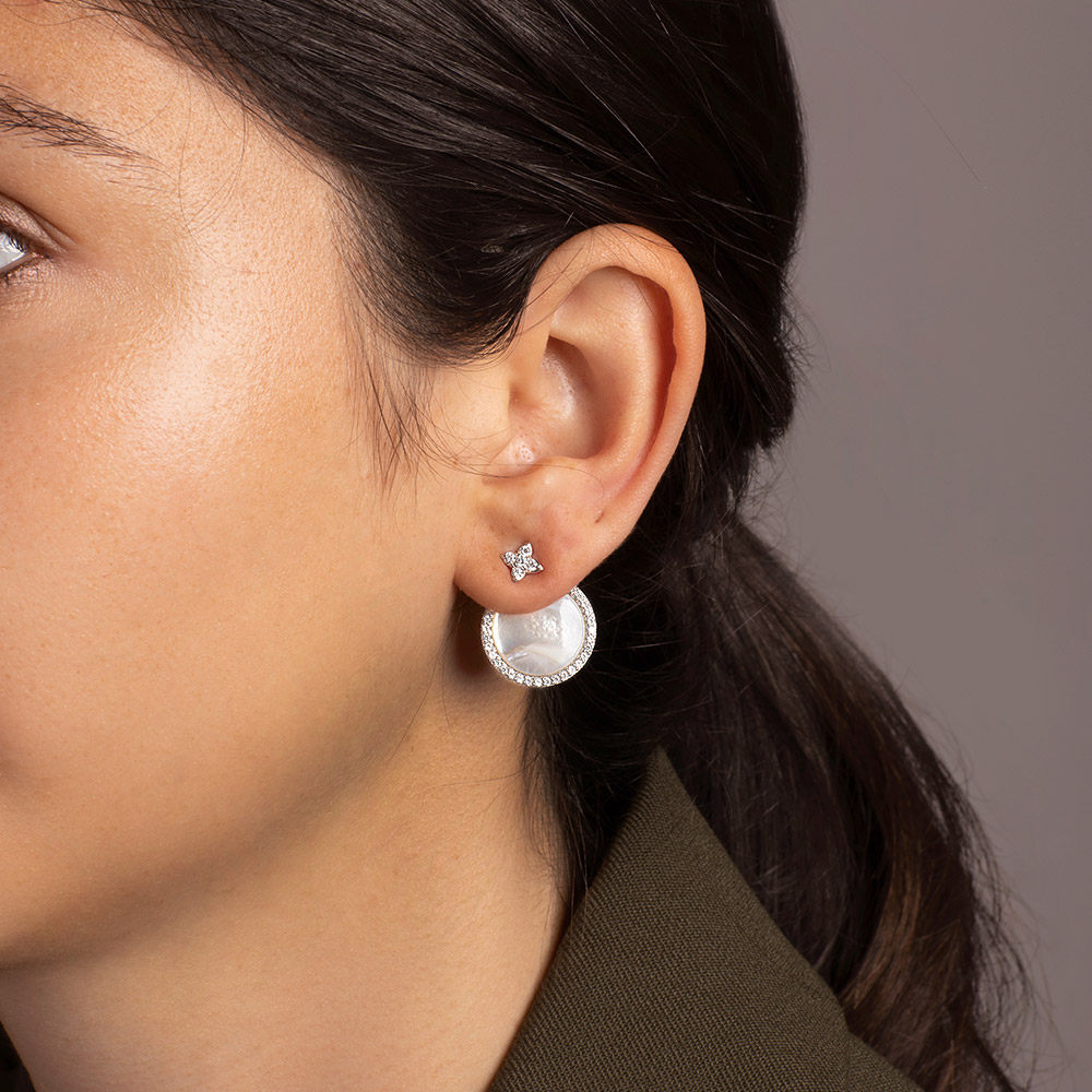 apmmonaco贝母耳环耳钉气质耳坠优雅大气耳饰耳环