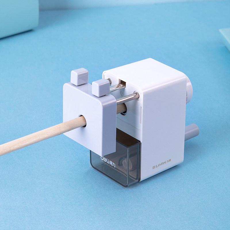 得力乐素0749削笔机削笔器学生手摇刨笔机卷笔刀可削彩色铅笔文具