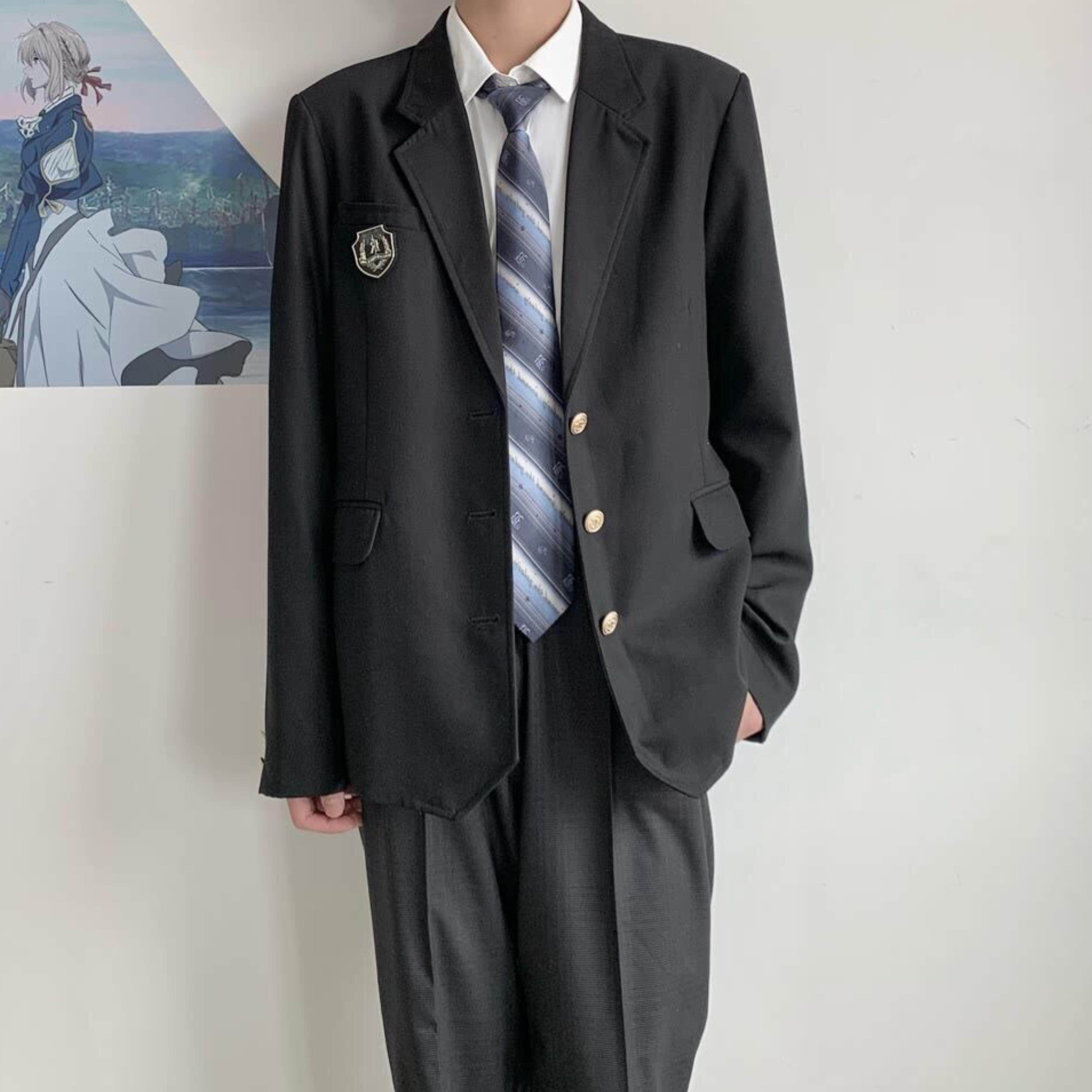 外套原创jkdk制服正版秋冬学院宽松徽章池の西装