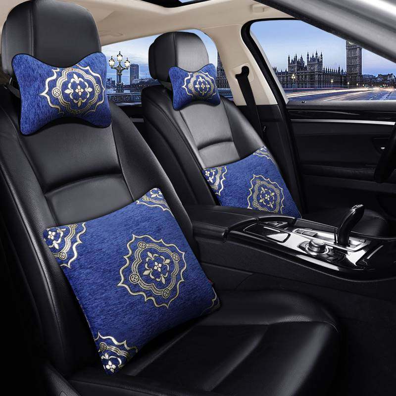 汽车抱枕一对头枕车载腰靠车用护颈车内座椅抱枕