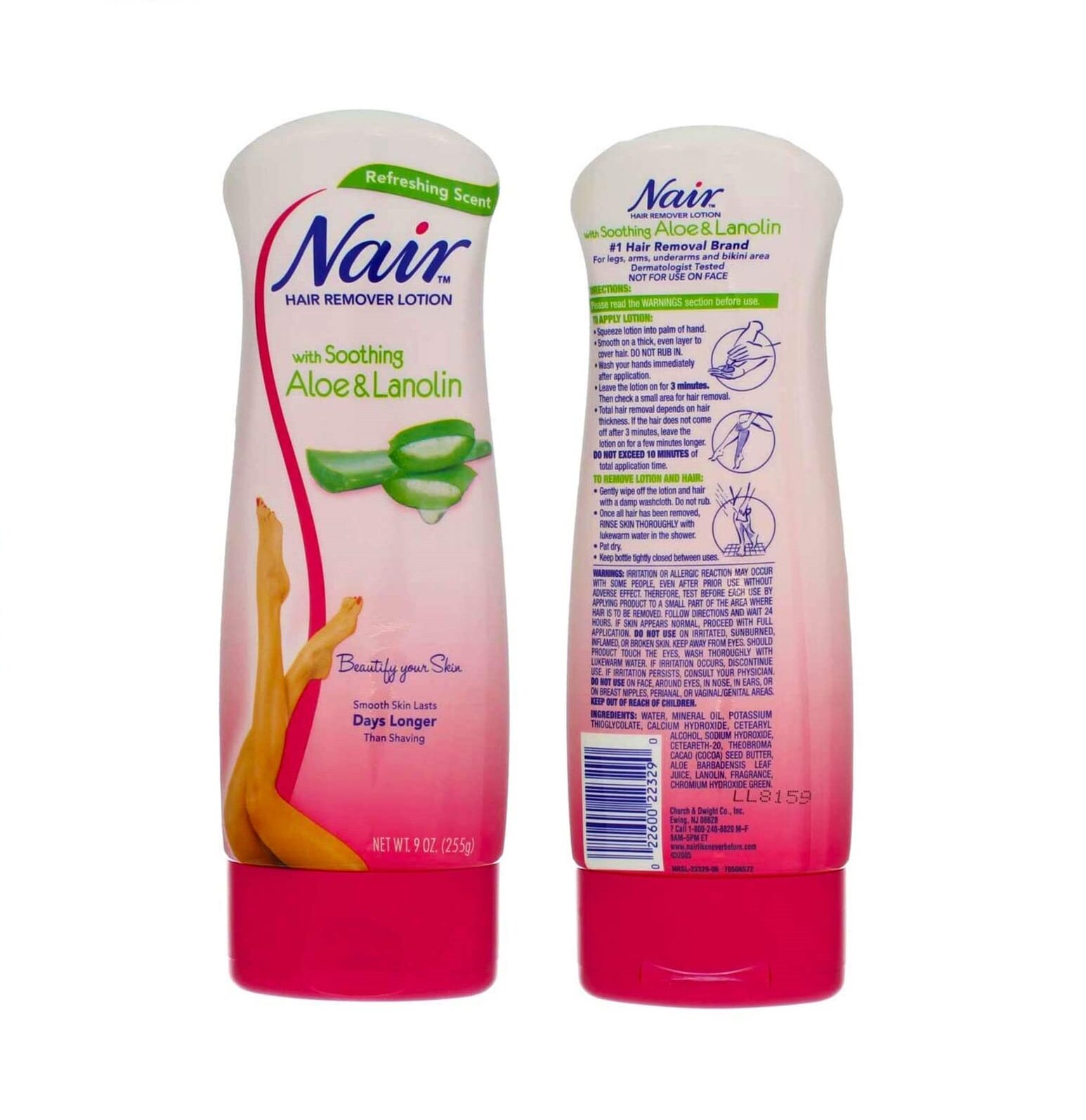 美国nair奈尔脱毛腋下身体私处hairremover可可脱毛膏