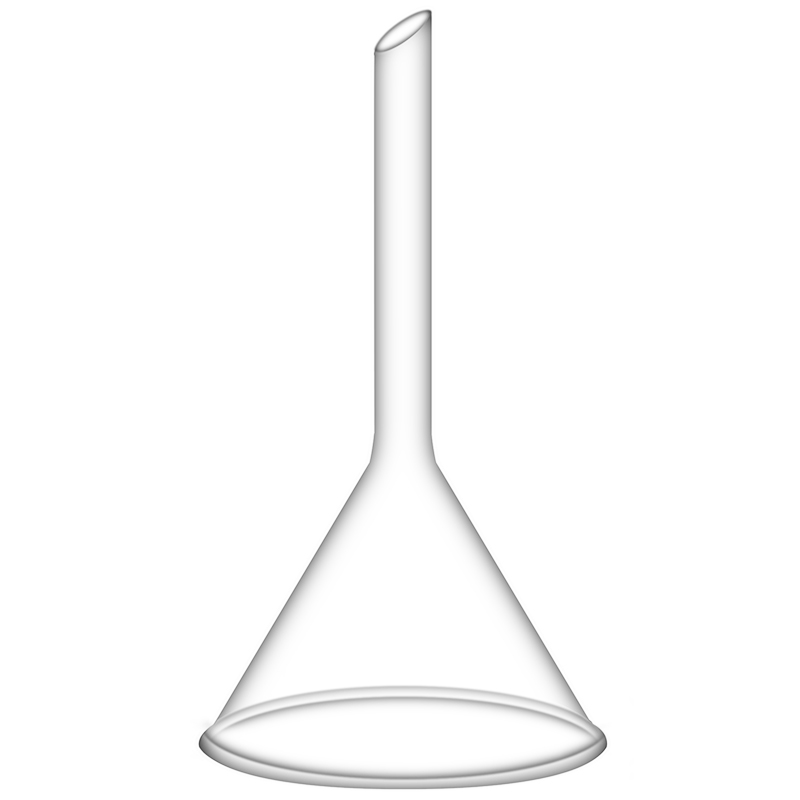 玻璃锥形漏斗大口径透明无色手工短径三角漏斗化学实验仪器耗材