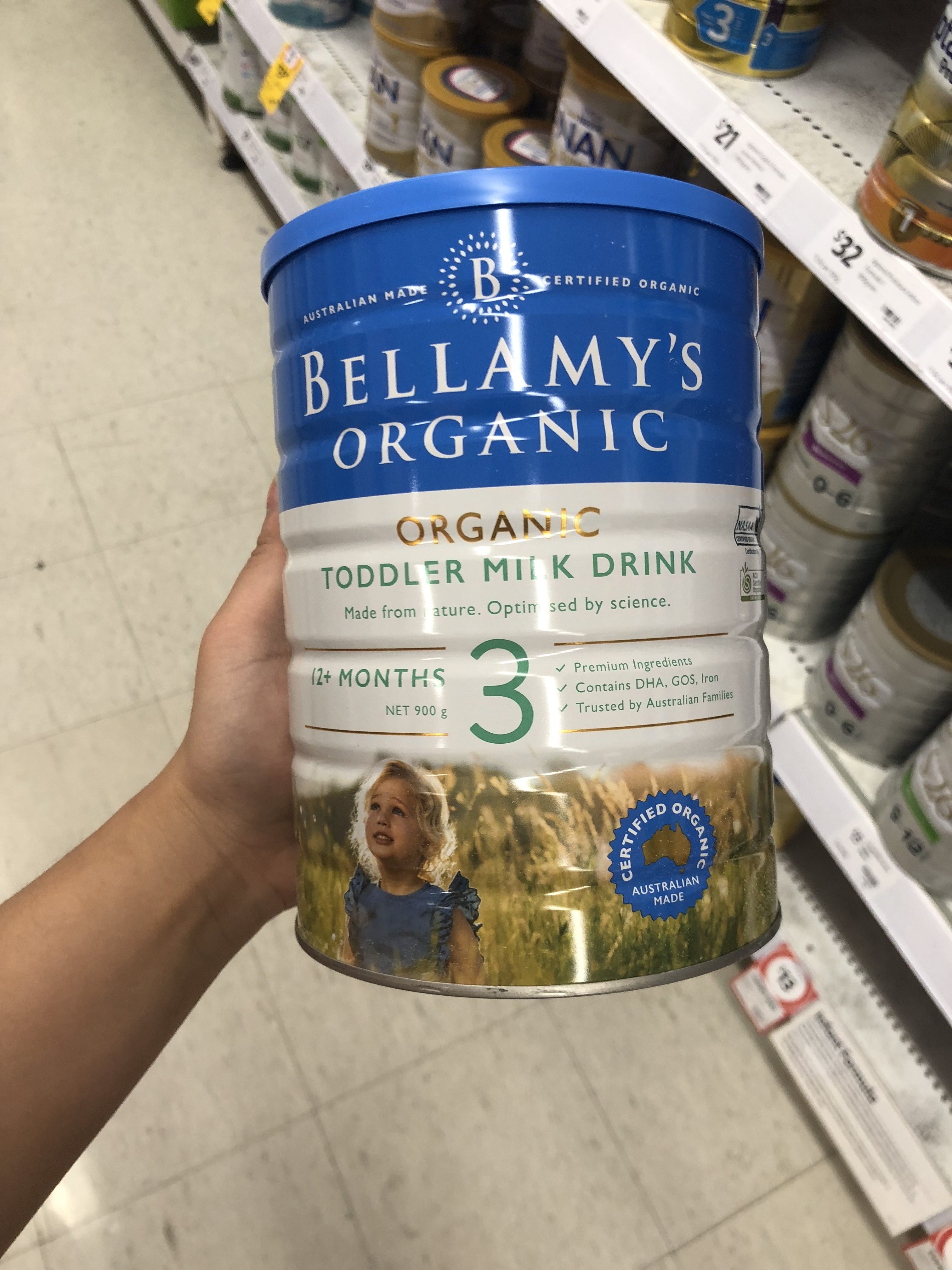 bellamys 贝拉米奶粉3段三段 900g 有机婴幼儿配方奶粉 澳洲直邮