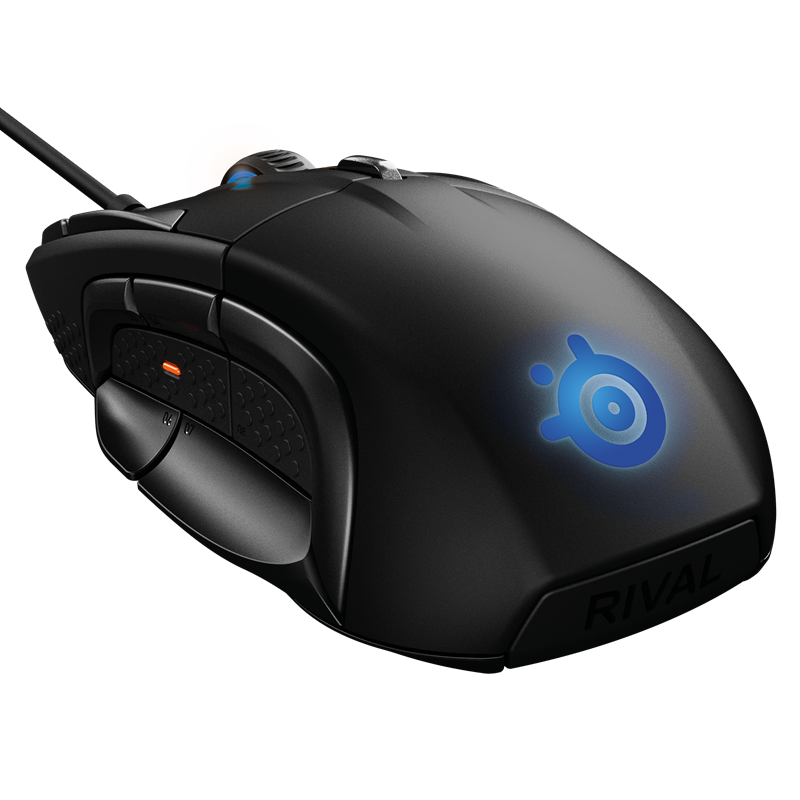 赛睿rival500鼠标有线lol吃鸡绝地求生辅助宏机械多侧键电竞游戏cf压*