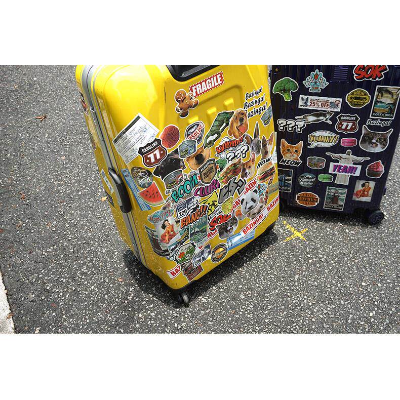 日默瓦防水行李箱贴纸磨砂专用欧美城市复古潮牌笔记本个性小贴纸