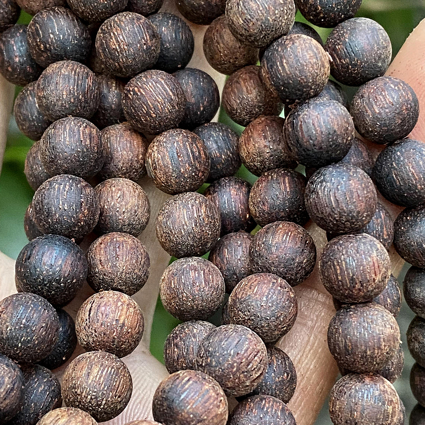 缅甸奇楠小叶降真108颗满油花香糖结麻丝金丝佛珠