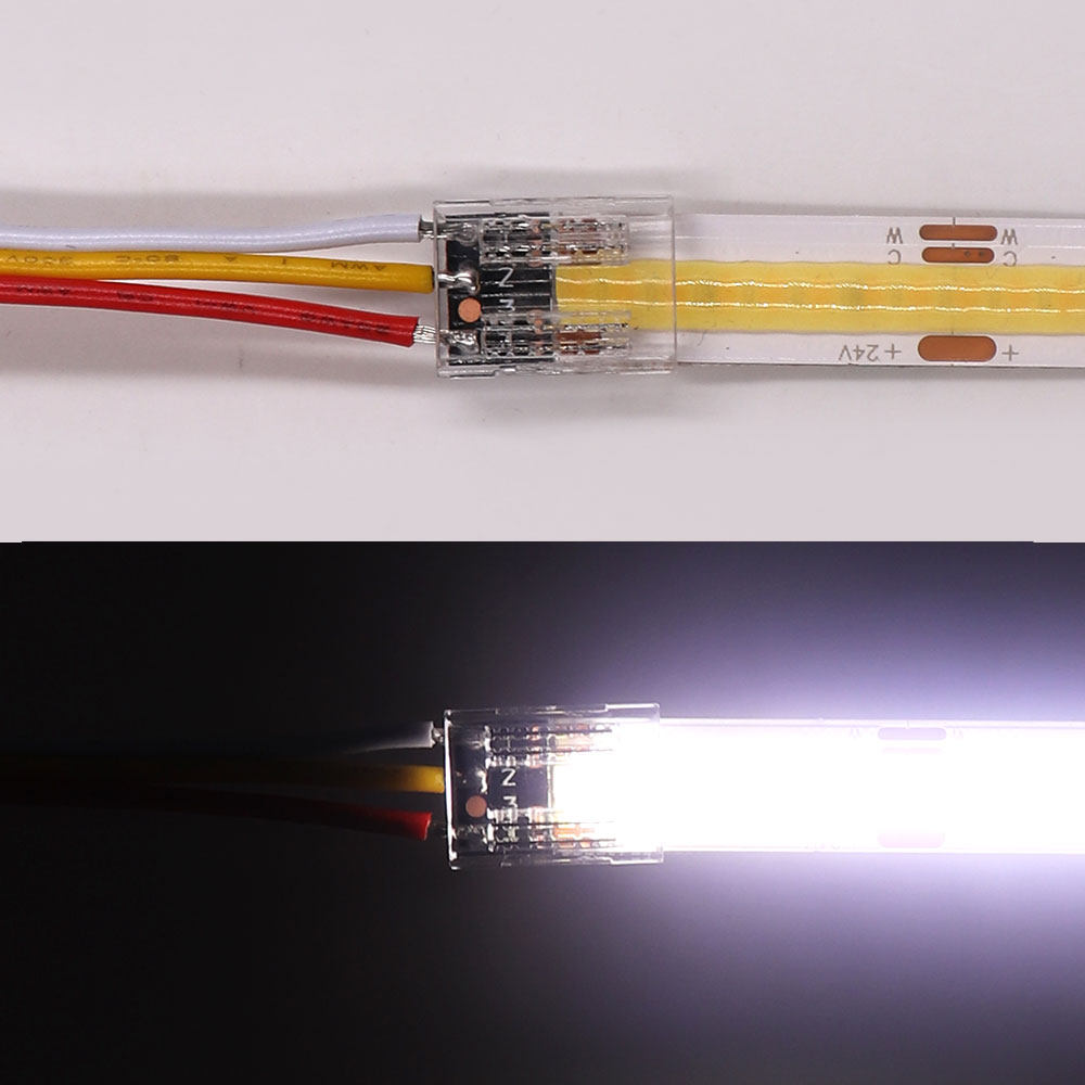 双色cob灯带焊接快速连接接头10mm柔性rgbled灯带