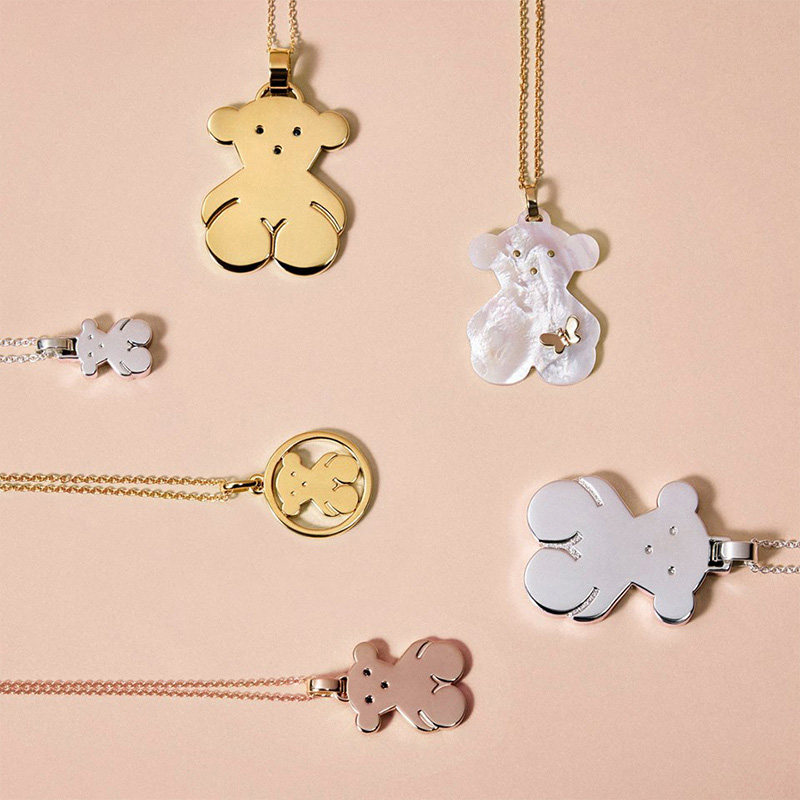 tous桃丝熊吊坠甜心小熊百搭饰品项坠