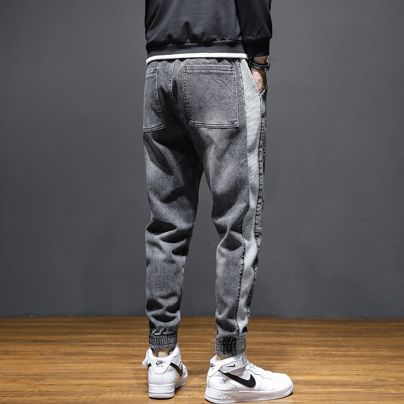 正品牌坦森马男哈伦裤男士宽松秋冬新款潮牌束脚工装裤子韩版潮流