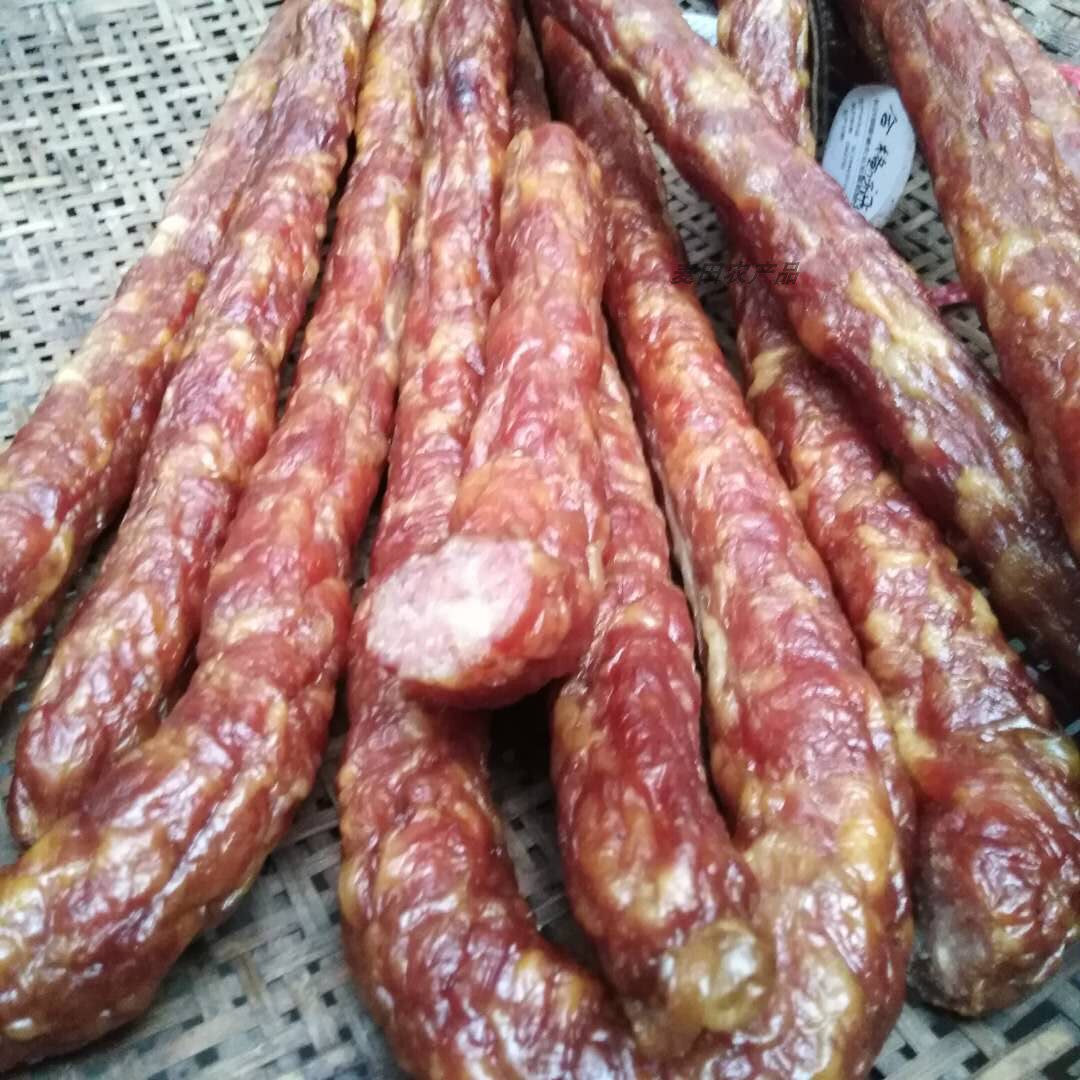 湖南特产香肠柴火烟熏腊肠原味猪肉腊肉肠不香肠