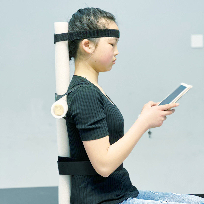 学生坐姿矫正架写作业练习儿童防驼背带部队坐姿矫正器