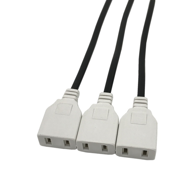 监控电源插头延长线接头插座二脚2孔母插头带插头