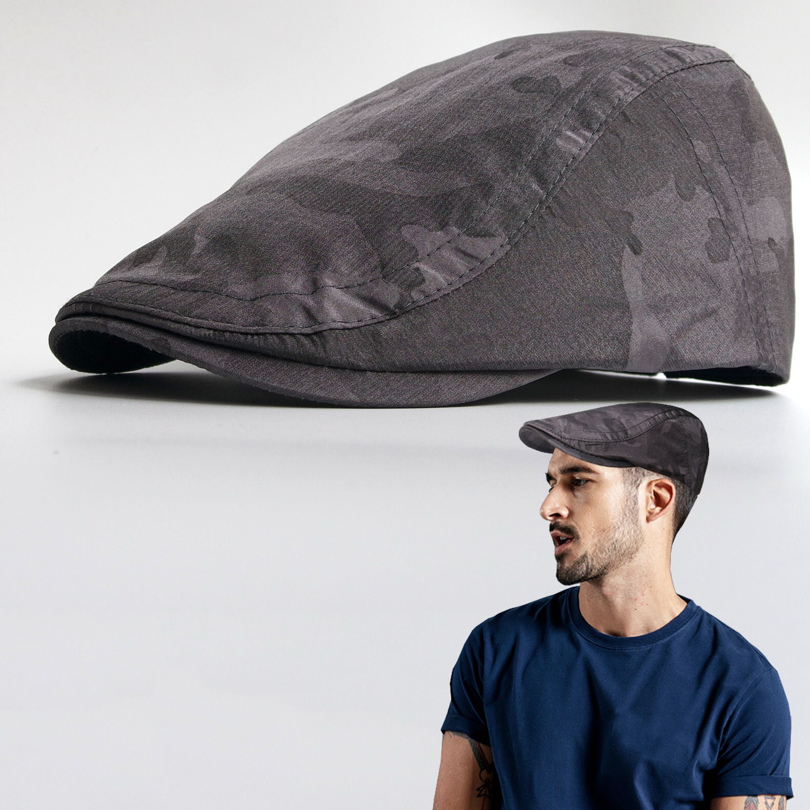 男士帽子春秋秋季贝雷帽夏天透气前进帽薄款鸭舌帽帽子