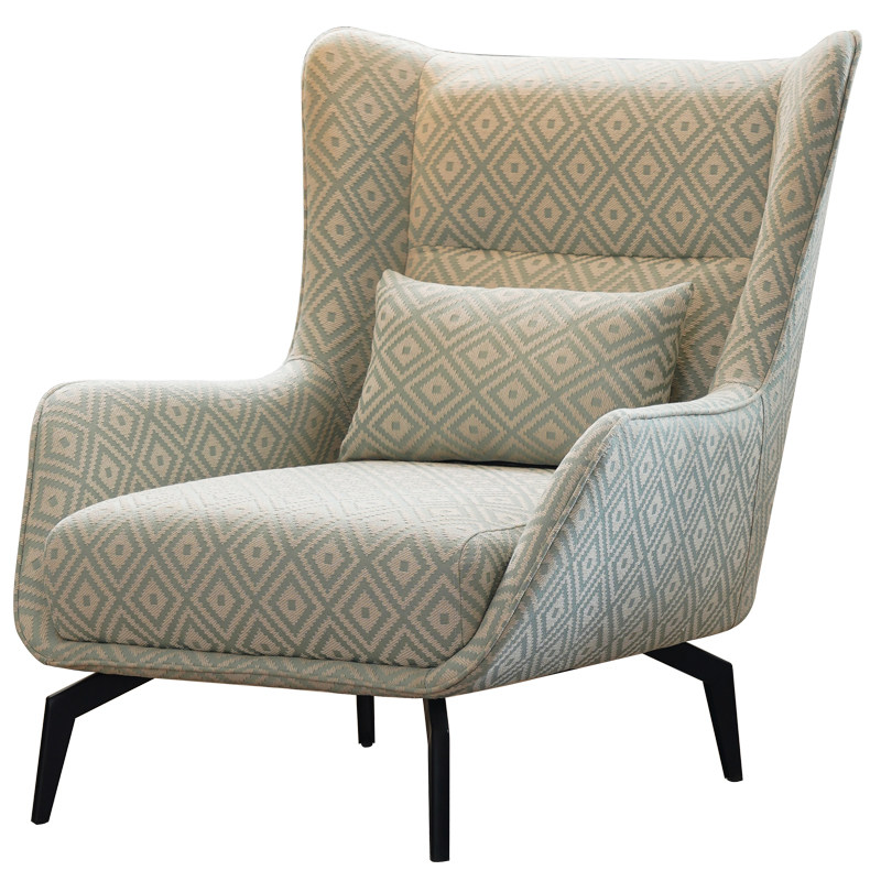 北欧单人沙发卧室阳台小户型客厅轻奢家具中古布艺复古休闲老虎椅