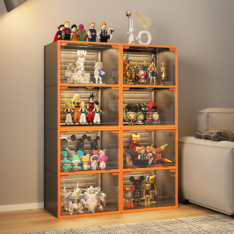 乐高手办展示柜货架玩具陈列收纳家用玻璃亚克力商用展示柜