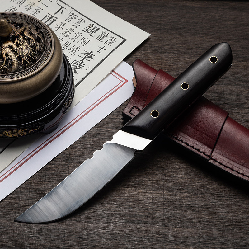 狼头军工刀直刀随身锋利户外刀具防身小刀冷兵器其他户外刀具