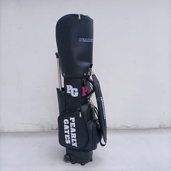 ຖົງກອຟໃຫມ່ trolley golf bag waterproof pu sports club bag golf standard bag ສີດໍາ