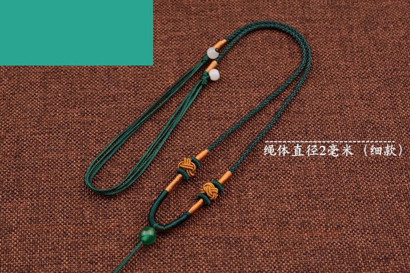 吊坠绳子红绳护身符翡翠玉佛挂件红线男女编织绳