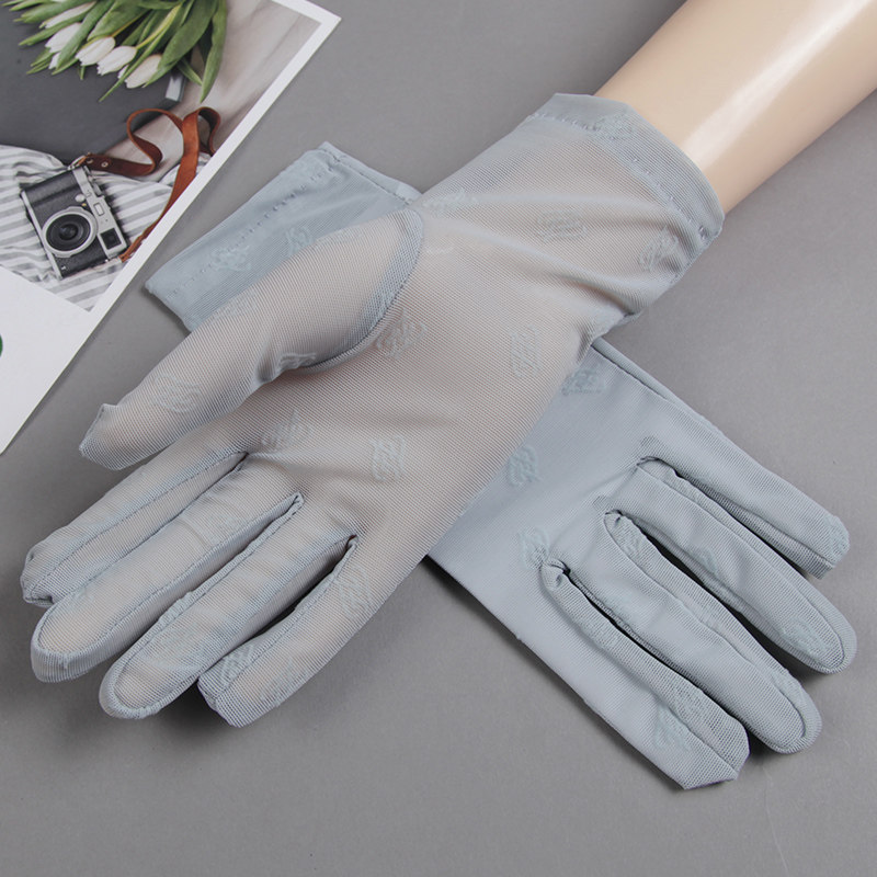 电车超薄蕾丝薄手套女款透气夏季紧防晒薄款开车冰丝夏天防嗮柔软