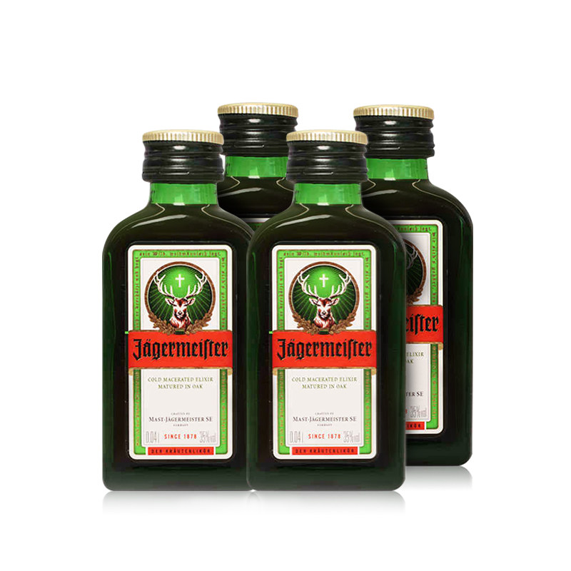 野格小瓶 德国野格圣鹿力娇酒利口酒配制酒鹿头酒40ml*4进口洋酒