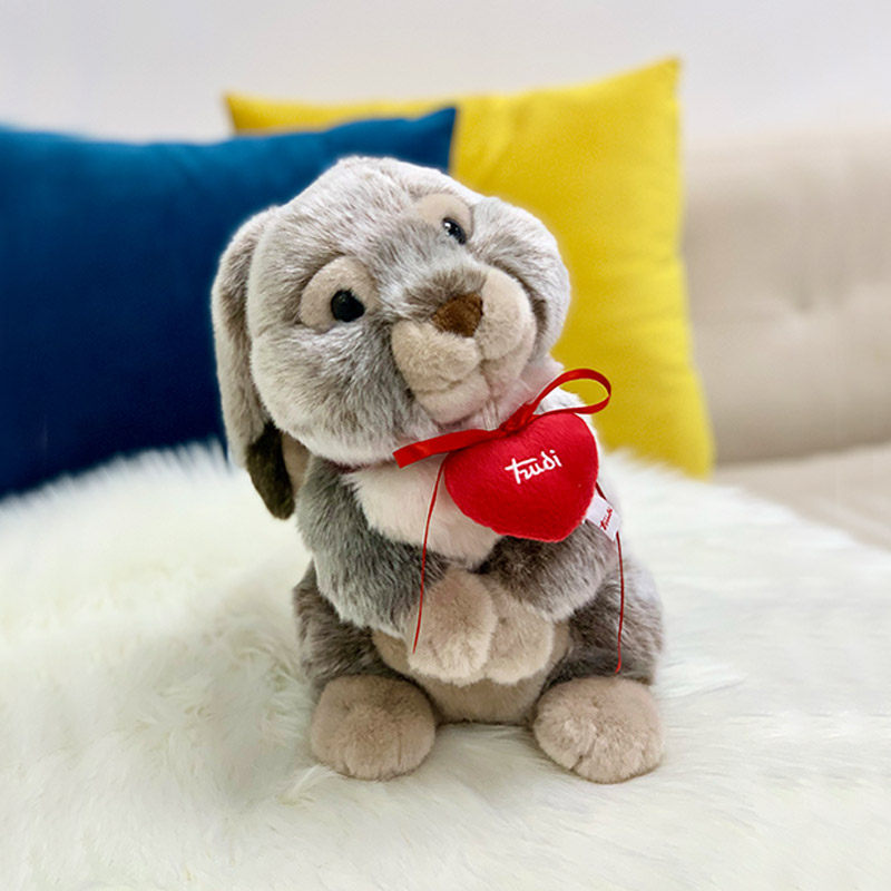 意大利trudi爱心兔子公仔毛绒玩具可爱玩偶生日礼物毛绒布艺类玩具