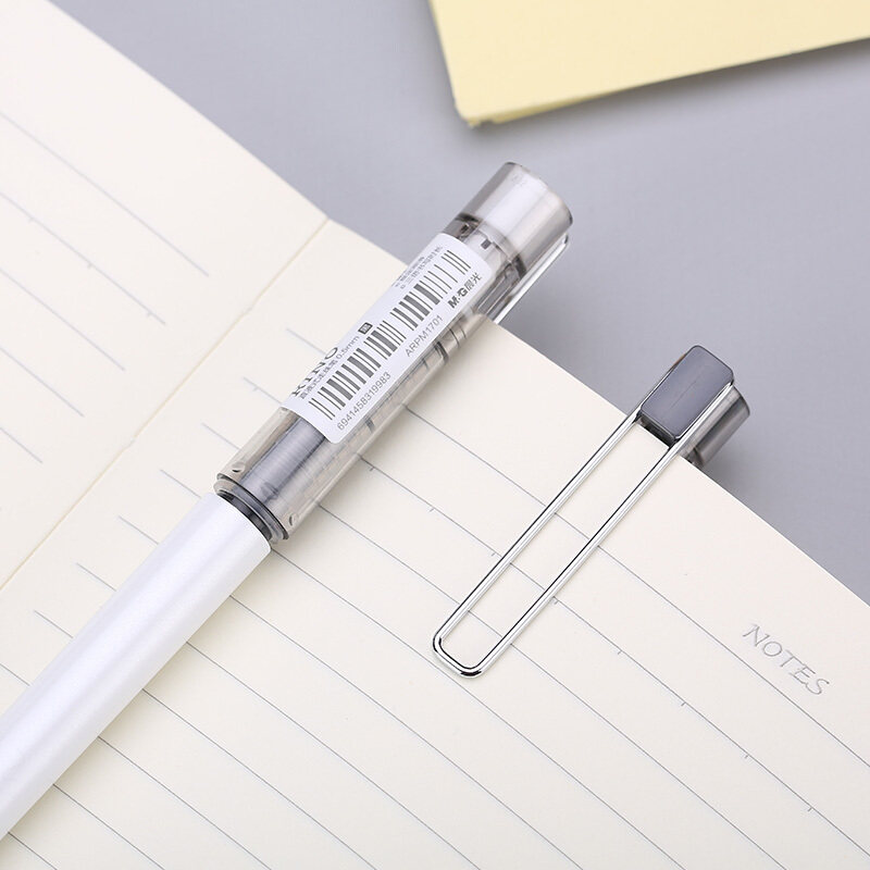 晨光水笔笔直中性笔中性简约走珠笔大容量05mm黑色中性笔