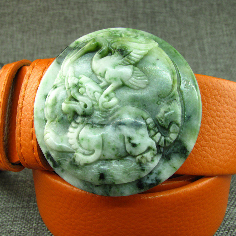 正品鉴定证书独山仙鹤鳌腰带扣腰佩男士玉石腰牌其他