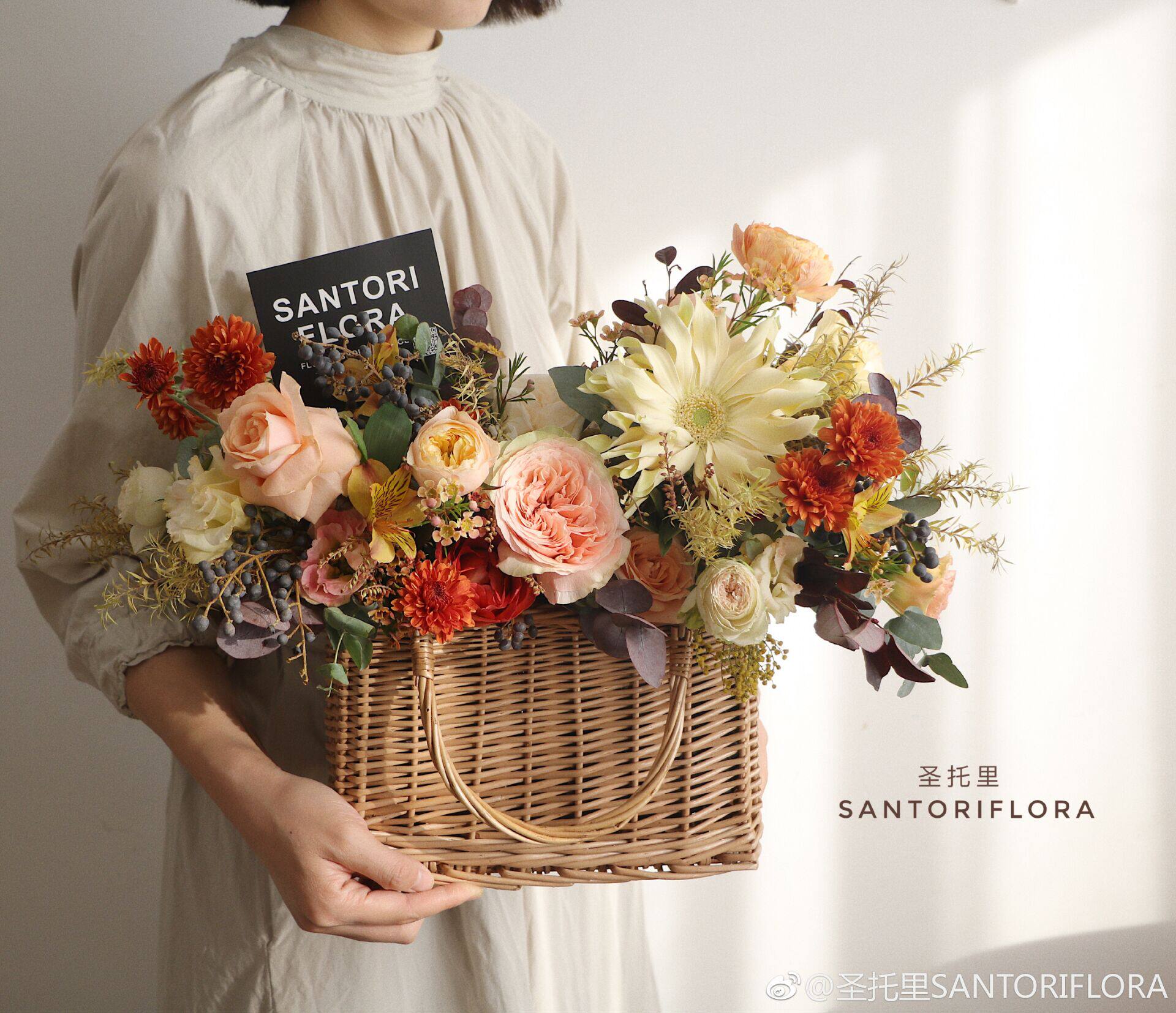 花篮柳编方形摆件藤编篮手提包鲜花花插花篮子干花花篮
