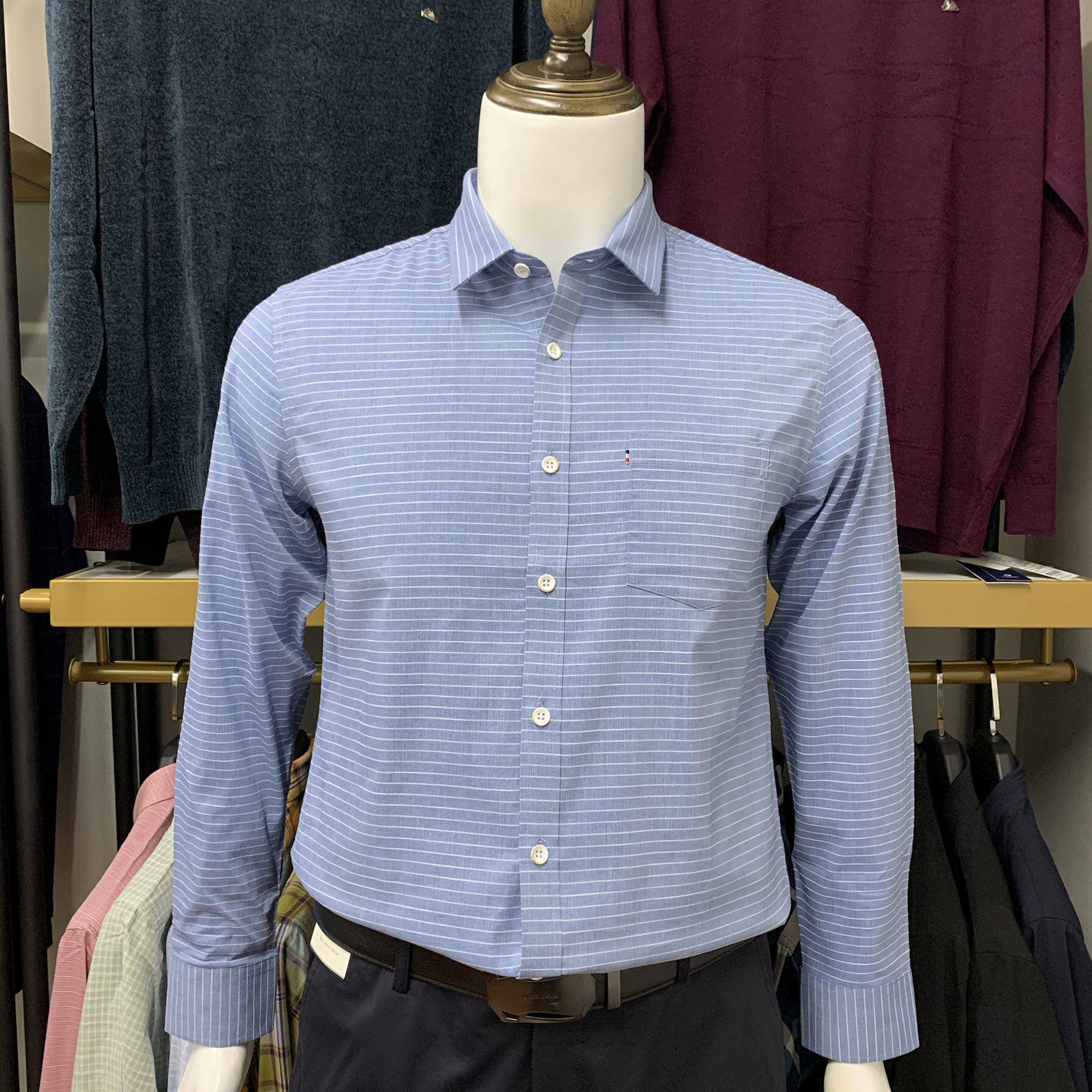 松鹰贵族衬衫2020秋季19006长袖商务休闲免烫衬衫