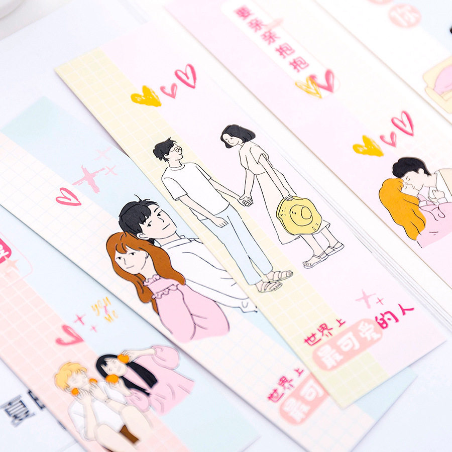 卡片纸质浪漫爱情表白留言爱人diy创意小卡情侣书签