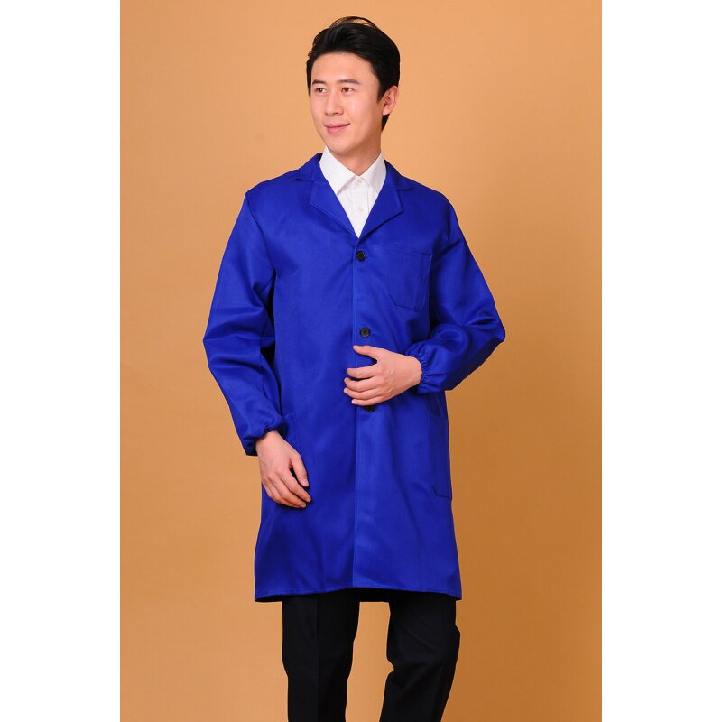 长大褂工作服春秋长袖蓝大褂仓管服搬运服男长袍长褂劳保大褂女