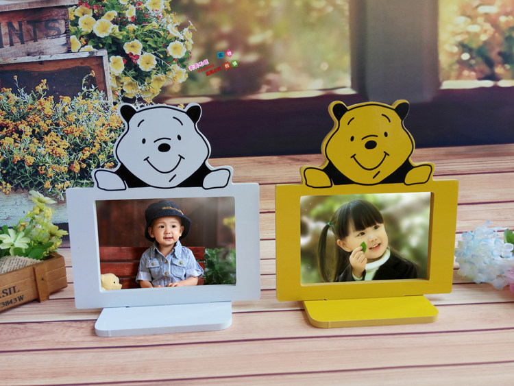 7寸儿童木制可爱生日礼物幼儿园礼品卡通像框相框