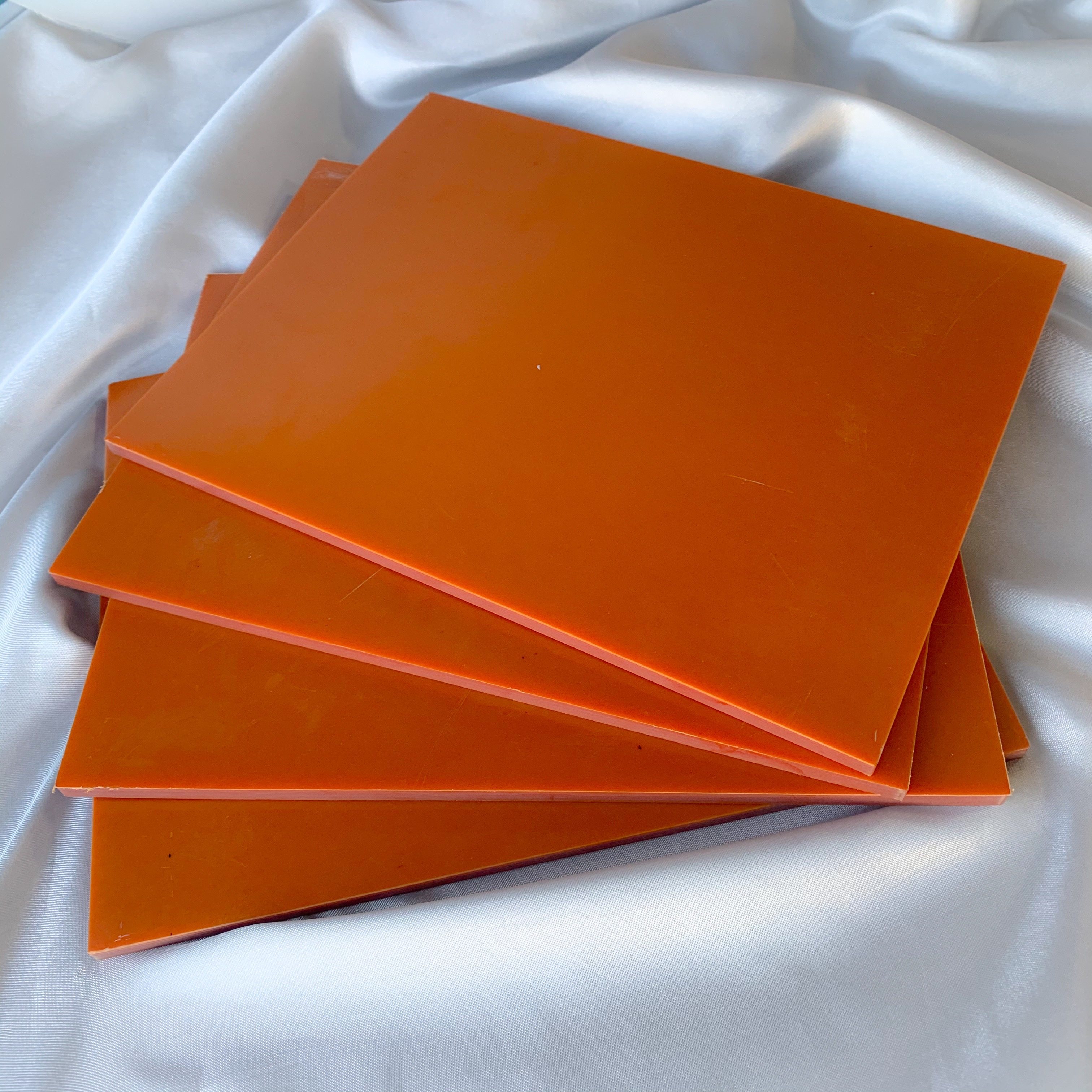 木板电木绝缘隔热耐高温胶木加工定制雕刻橘红色绝缘板