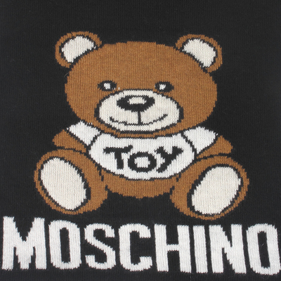 泰迪熊moschino莫斯奇诺秋冬女士字母logo印花保暖围脖围巾
