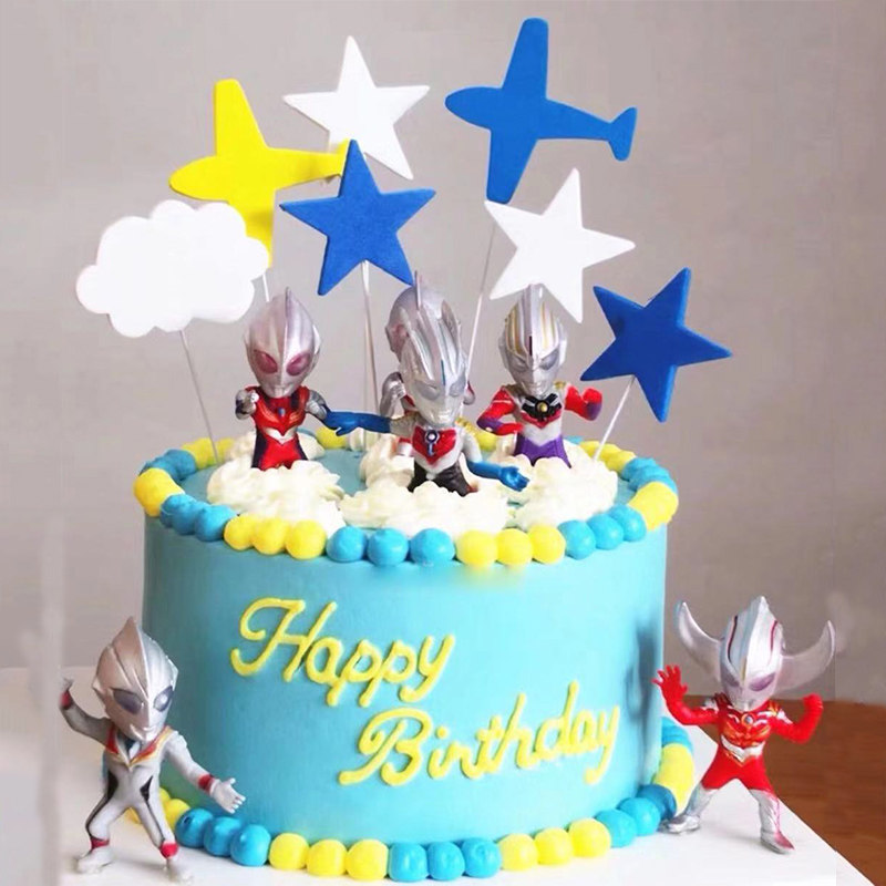 儿童节奥特曼生日蛋糕宝宝周岁网红创意定制广州东莞新鲜蛋糕