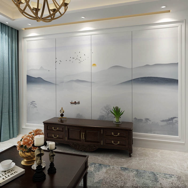 新中式客厅靠背沙发床头酒店装饰卧室背景墙电视背景墙软包