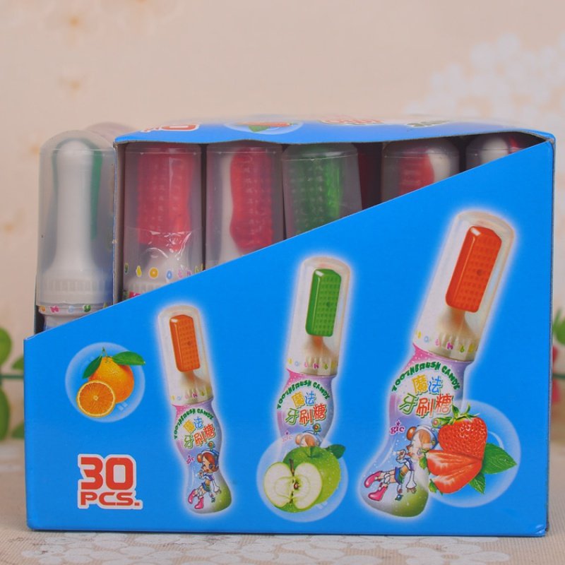 18g*30支奇能魔法牙刷糖硬糖混合水果味儿童趣味经典休闲零食包邮