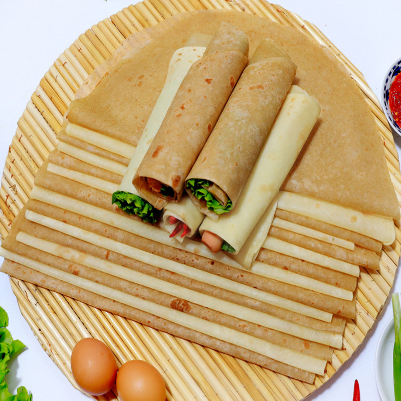 山东大饼手工卷饼鸡肉卷饼皮单饼低脂全麦面饼薄饼皮早餐速食卷饼—包