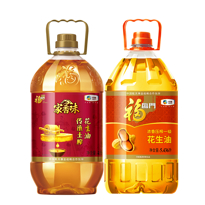 花生油中粮福临门家香味传承土榨4l浓香5436l食用油花生油