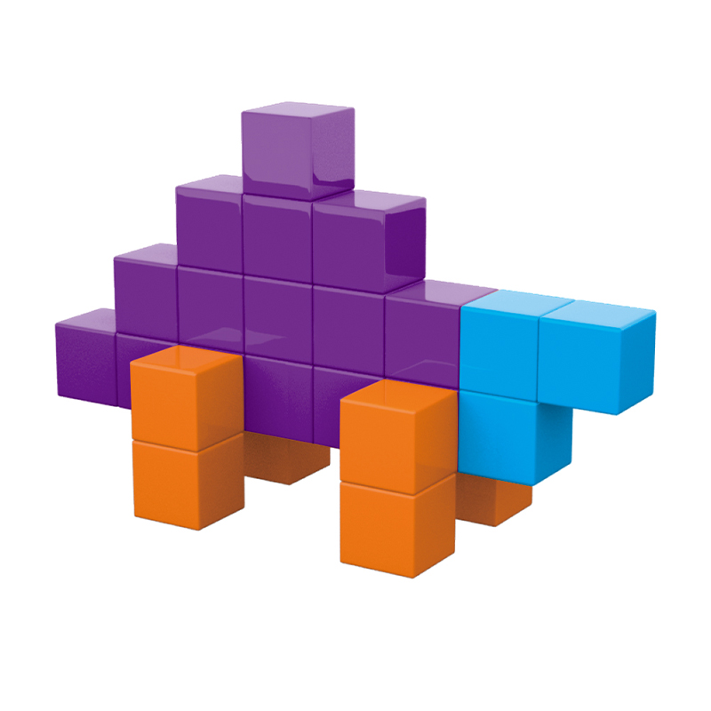 思创彩色俄罗斯方块磁性百变拼装积木立体七巧板建构