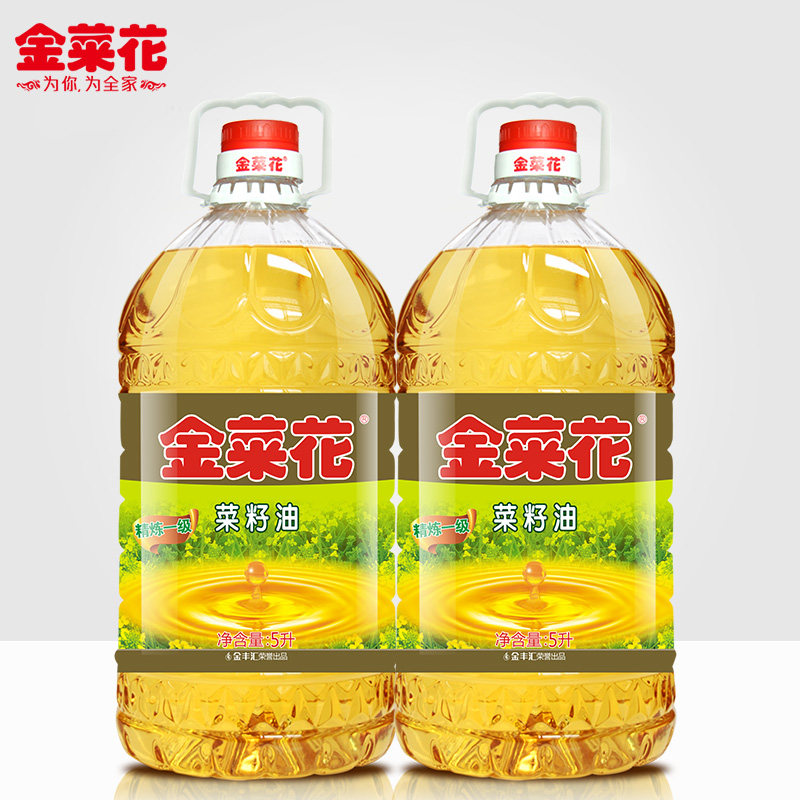 菜籽油金菜花粮油香油纯正植物油食用油5l一级精炼菜籽油